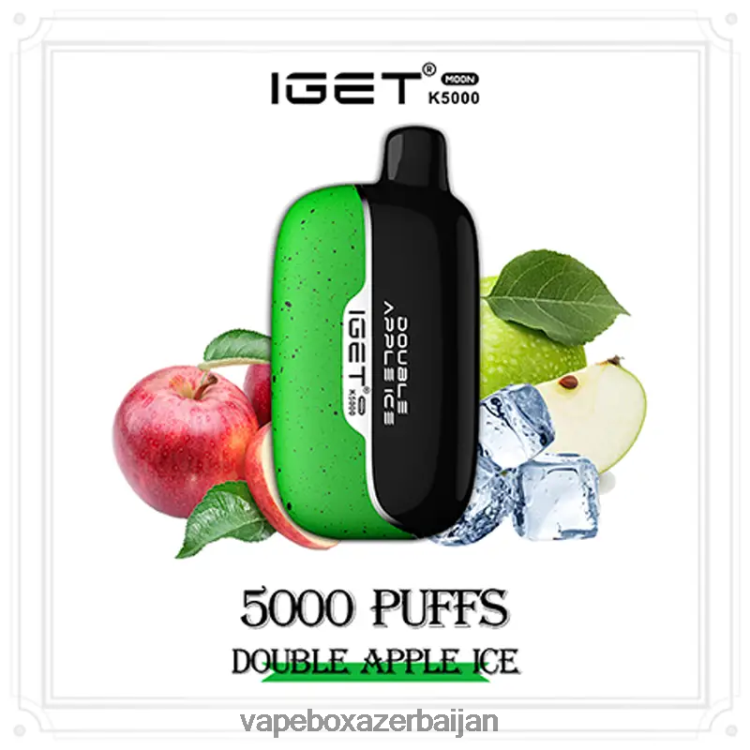E-Juice Vape - IGET Moon K5000 F66X0P19 Double Apple Ice