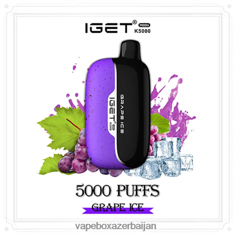 E-Juice Vape - IGET Moon K5000 F66X0P4 Grape Ice