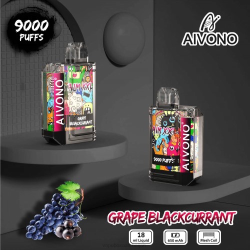Vape Azerbaijan - Aivono AIM XXL 9000 Mouth Sticker Transparent Grape Blackcurrant 4PNJ56