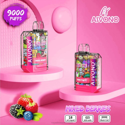 Vape Azerbaijan - Aivono AIM XXL 9000 Mouth Sticker Transparent Mixed Berries 4PNJ51