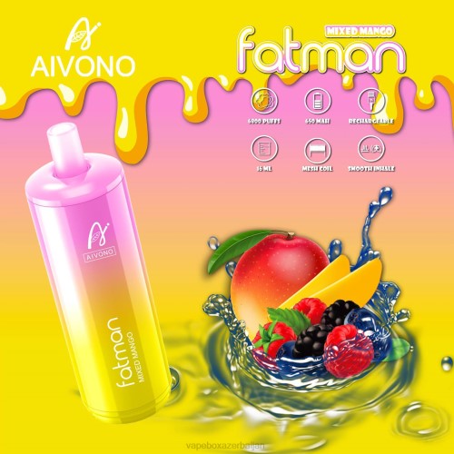 Vape Azerbaijan - Aivono FATMAN 6800 Mixed Mango 4PNJ26