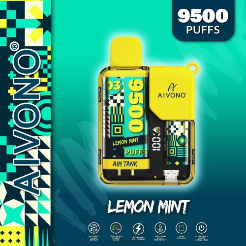 Vape Baku - Aivono AIM TANK 9500 Lemon Mint 4PNJ35