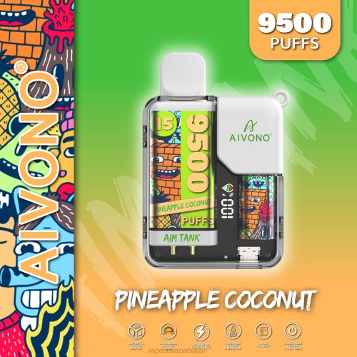 Vape Baku - Aivono AIM TANK 9500 Pineapple Coconut 4PNJ40