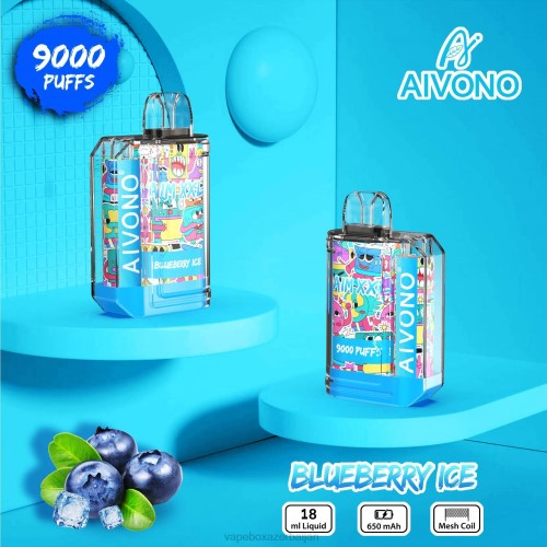 Vape Baku - Aivono AIM XXL 9000 Mouth Sticker Transparent Blueberry Ice 4PNJ50
