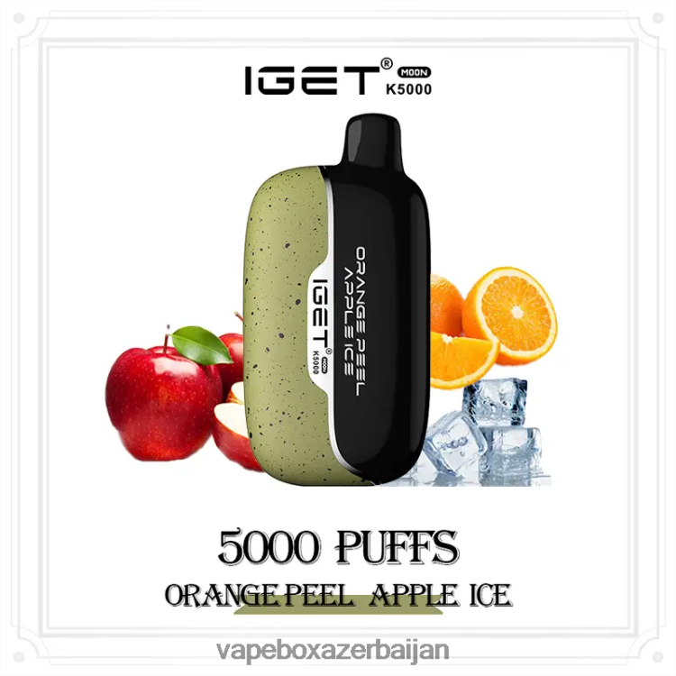 Vape Baku - IGET Moon K5000 F66X0P15 Orange Peel Apple Ice