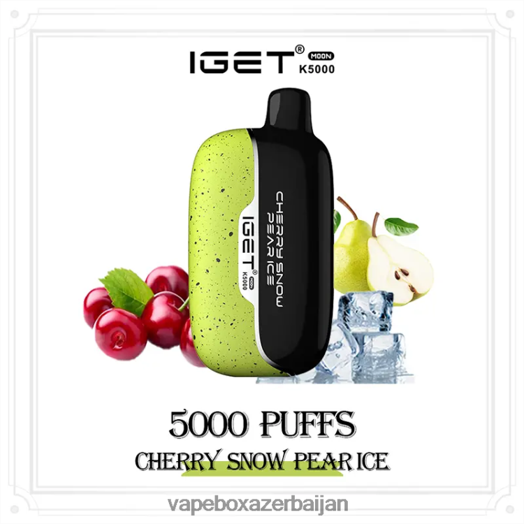 Vape Baku - IGET Moon K5000 F66X0P5 Cherry Snow Pear Ice