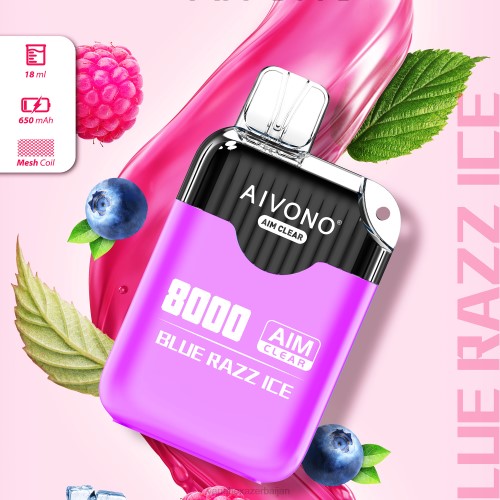 Vape Box Azerbaijan - Aivono AIM CLEAR 8000 Blue Razz Ice 4PNJ202