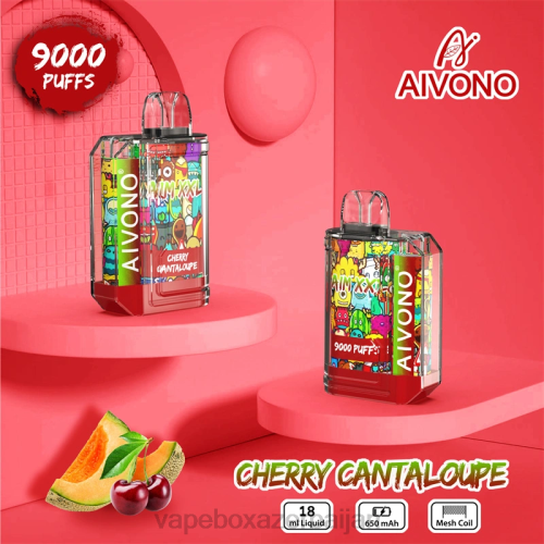 Vape Box Azerbaijan - Aivono AIM XXL 9000 Mouth Sticker Transparent Cherry Cantaloupe 4PNJ57