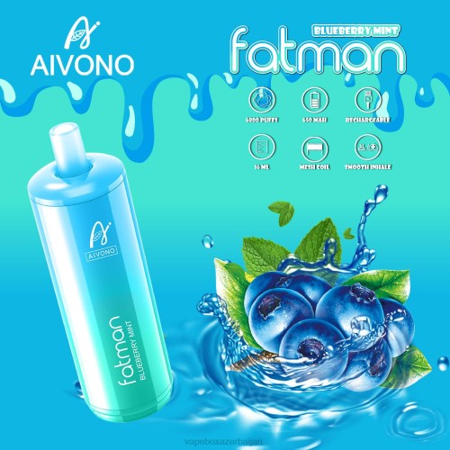 Vape Box Azerbaijan - Aivono FATMAN 6800 Blueberry Mint 4PNJ22