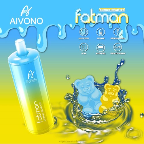 Vape Box Azerbaijan - Aivono FATMAN 6800 Gummy Bear Ice 4PNJ32