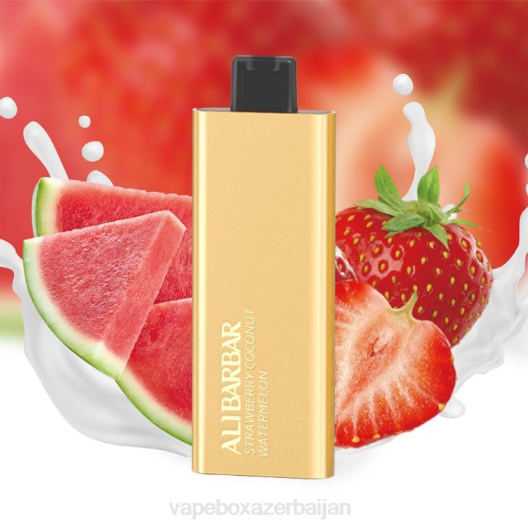 Vape Box Azerbaijan - Alibarbar Pandora 7000 Disposable Vape Strawberry Coconut Watermelon 4PP262