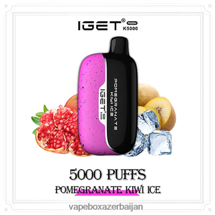 Vape Box Azerbaijan - IGET Moon K5000 F66X0P17 Pomegranate Kiwi Ice
