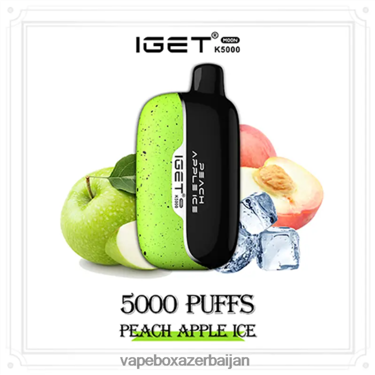 Vape Box Azerbaijan - IGET Moon K5000 F66X0P7 Peach Apple Ice