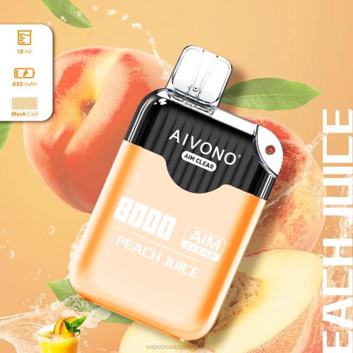 Vape Smoke - Aivono AIM CLEAR 8000 Peach Juice 4PNJ203