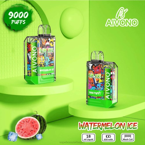 Vape Smoke - Aivono AIM XXL 9000 Mouth Sticker Transparent Watermelon Ice 4PNJ48