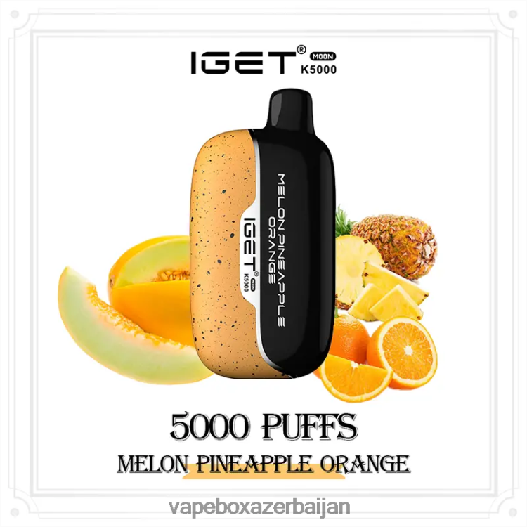 Vape Smoke - IGET Moon K5000 F66X0P13 Melon Pineapple Orange