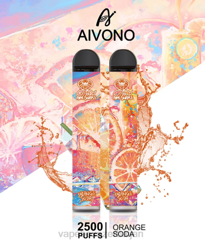 E-Juice Vape - Aivono AIM SNAKE 2500 Orange Soda 4PNJ314