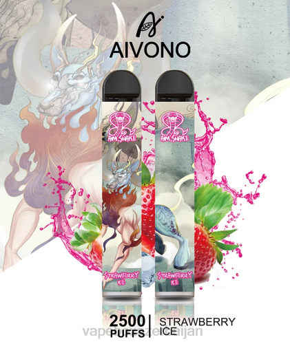 E-Juice Vape - Aivono AIM SNAKE 2500 Strawberry Ice 4PNJ319