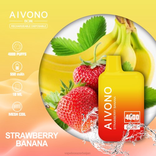 Vape Azerbaijan - Aivono AIM BOXX 4000 Strawberry Banana 4PNJ231