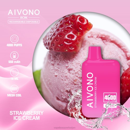 Vape Azerbaijan - Aivono AIM BOXX 4000 Strawberry Ice Cream 4PNJ221