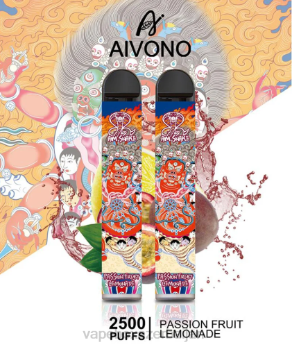 Vape Baku - Aivono AIM SNAKE 2500 Passion Fruit Lemonade 4PNJ315