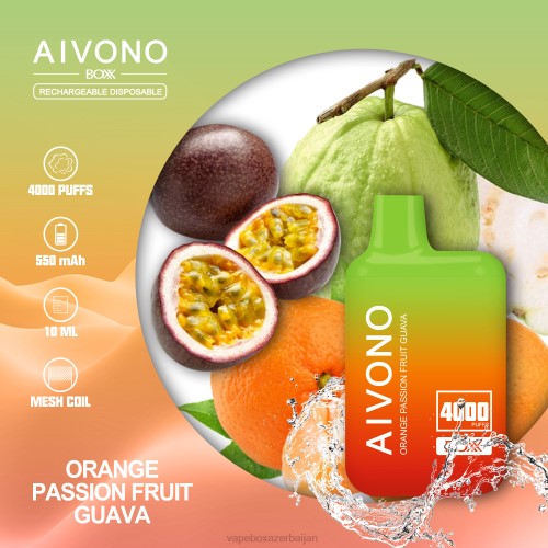 Vape Box Azerbaijan - Aivono AIM BOXX 4000 Orange Passionfruit Guava 4PNJ212