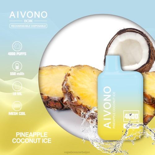 Vape Box Azerbaijan - Aivono AIM BOXX 4000 Pineapple Coconut Ice 4PNJ222