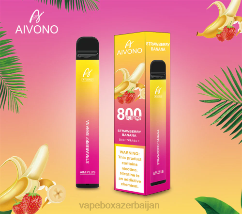 Vape Box Azerbaijan - Aivono AIM PLUS 800 Strawberry Banana 4PNJ192