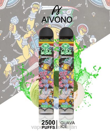 Vape Box Azerbaijan - Aivono AIM SNAKE 2500 Guava Ice 4PNJ307