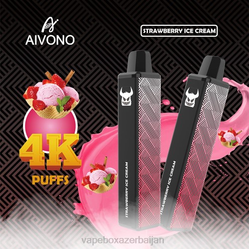 Vape Smoke - Aivono AIM FREAK 4000 Strawberry Ice Cream 4PNJ263
