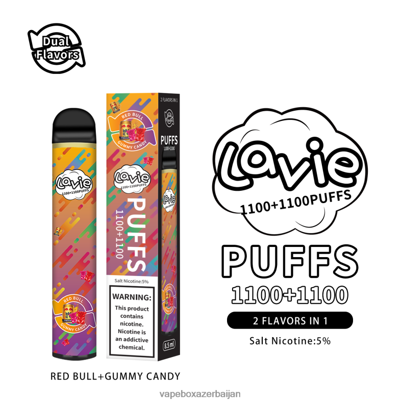 E-Juice Vape - LAVIE BAR Switch 2200 Puffs Red Bull/Gummy Candy RD0L0B299