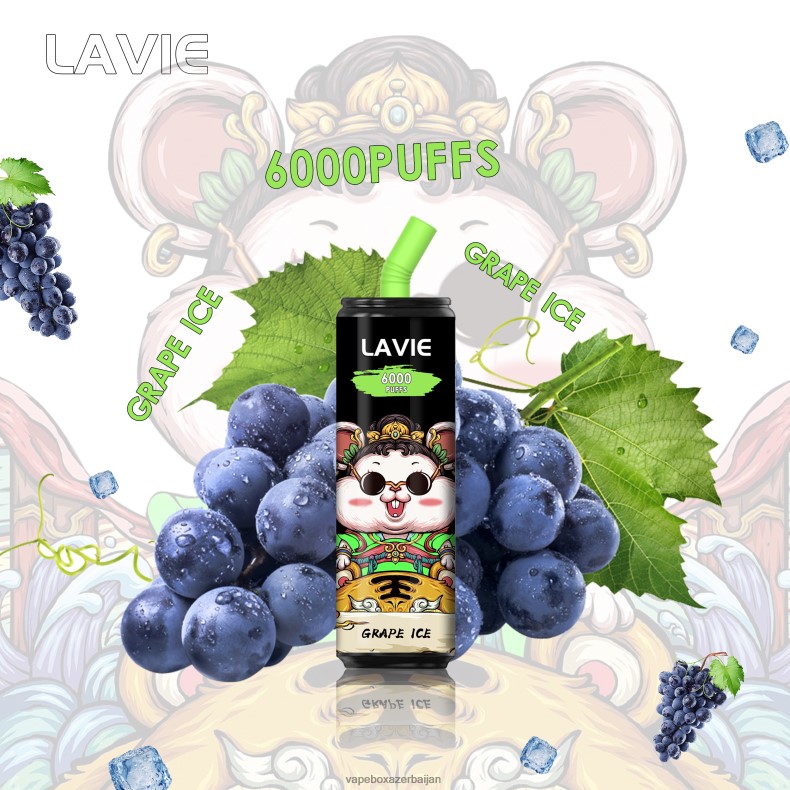 E-Juice Vape - LAVIE Coke BAR 6000 Puffs Grape Ice RD0L0B269