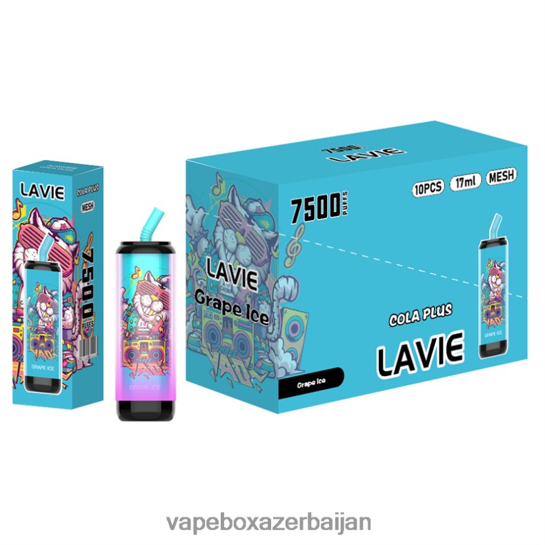 E-Juice Vape - LAVIE Cola Plus 7500 Puffs Grape Ice RD0L0B254