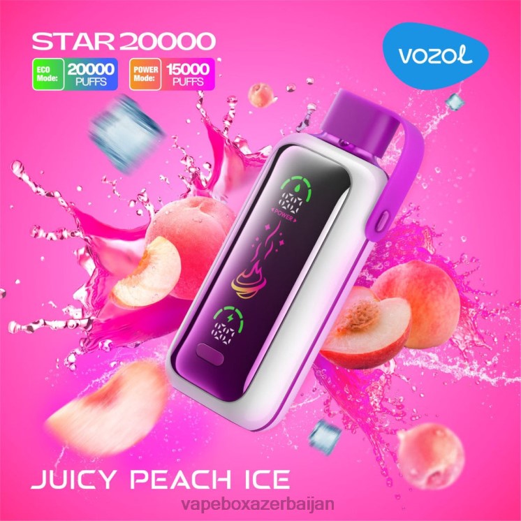 Vape Baku - VOZOL STAR 20000 DP26410 JUICY PEACH ICE