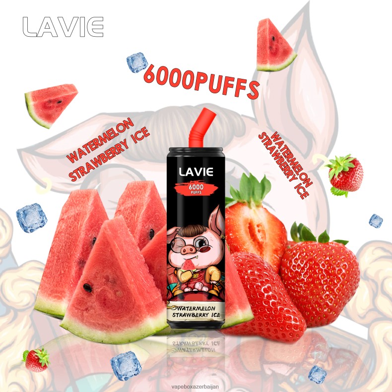 Vape Box Azerbaijan - LAVIE Coke BAR 6000 Puffs Watermelon Strawberry Ice RD0L0B267