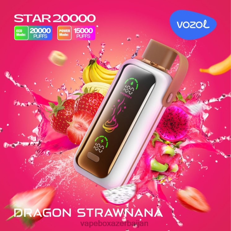 Vape Smoke - VOZOL STAR 20000 DP2648 DRAGON STRAWNANA