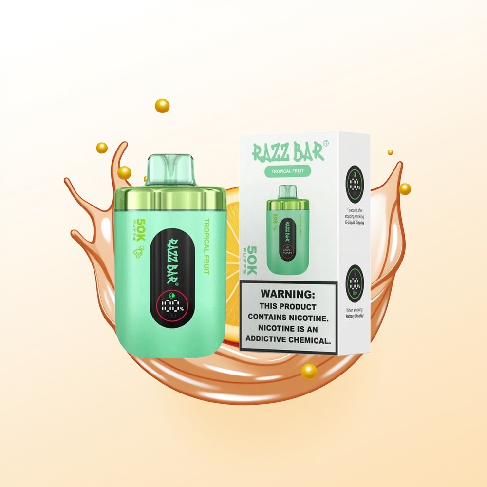 Razz Bar 50K Tropical Fruit Mesh Coil Disposable Vape