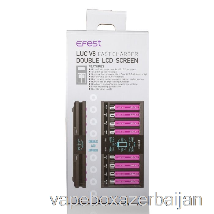 Vape Box Azerbaijan EFEST LUC V8 Double LCD Screen Fast Battery Charger