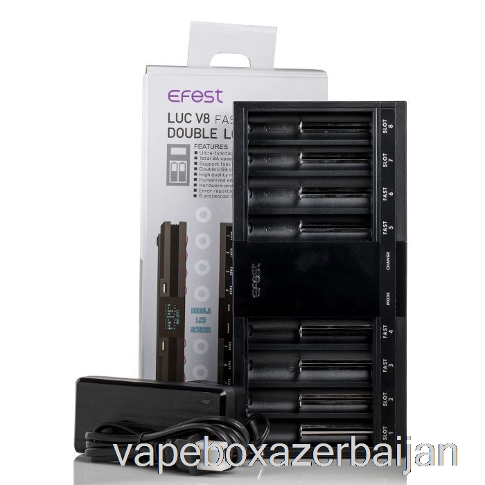 Vape Box Azerbaijan EFEST LUC V8 Double LCD Screen Fast Battery Charger