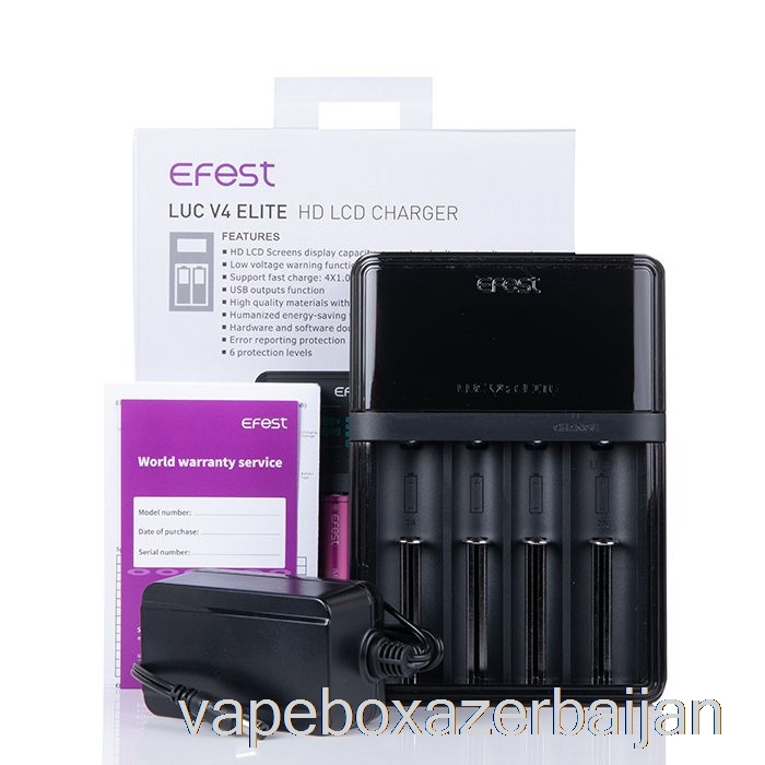 Vape Box Azerbaijan Efest LUC V4 Elite HD LCD Charger