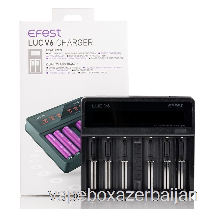 Vape Baku Efest LUC V6 6-Bay LCD Universal Charger