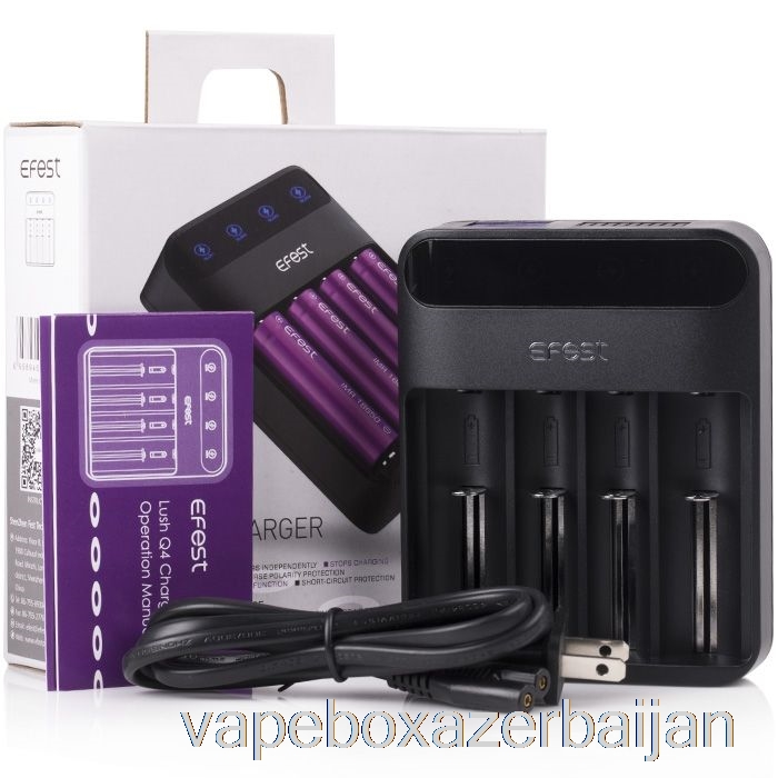 Vape Box Azerbaijan Efest LUSH Q4 4-Bay Intelligent LED Battery Charger