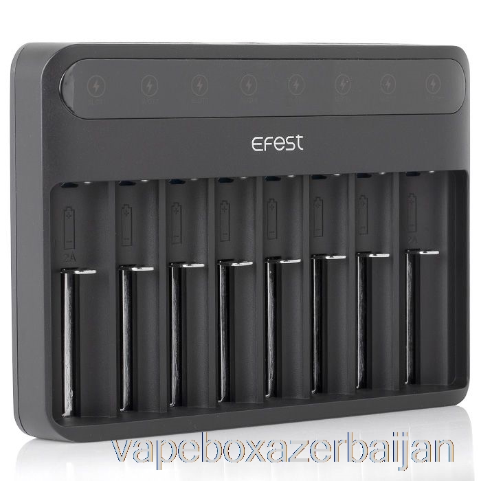 E-Juice Vape Efest LUSH Q8 8 Bay Intelligent Battery Charger