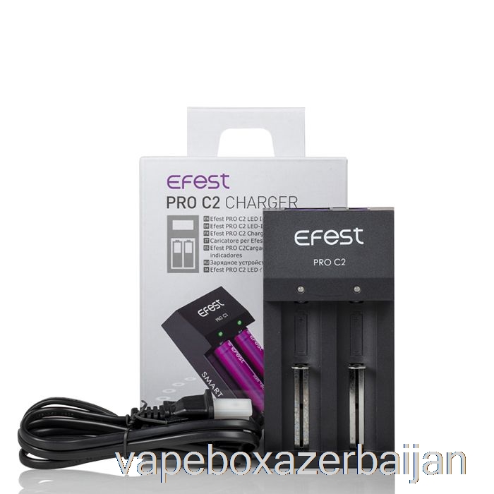 E-Juice Vape Efest PRO C2 2-Bay Smart Battery Charger