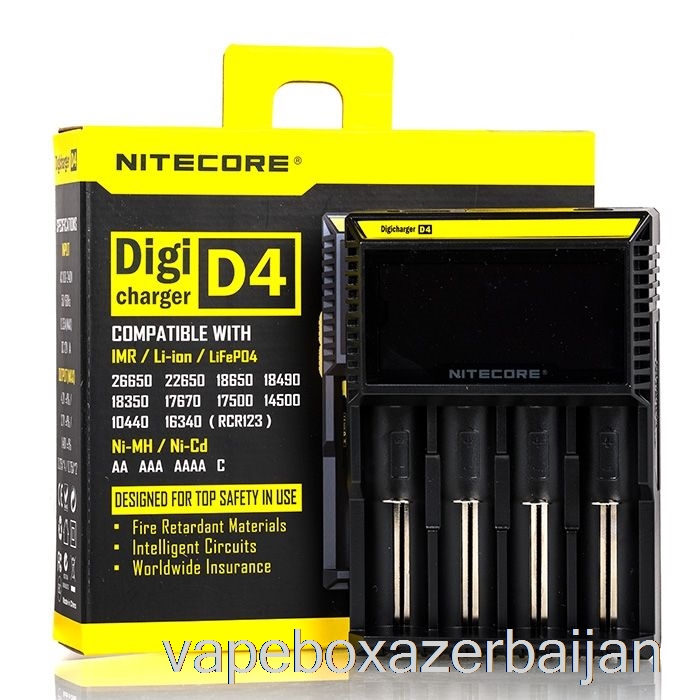Vape Box Azerbaijan Nitecore D4 Battery Charger (4-Bay)